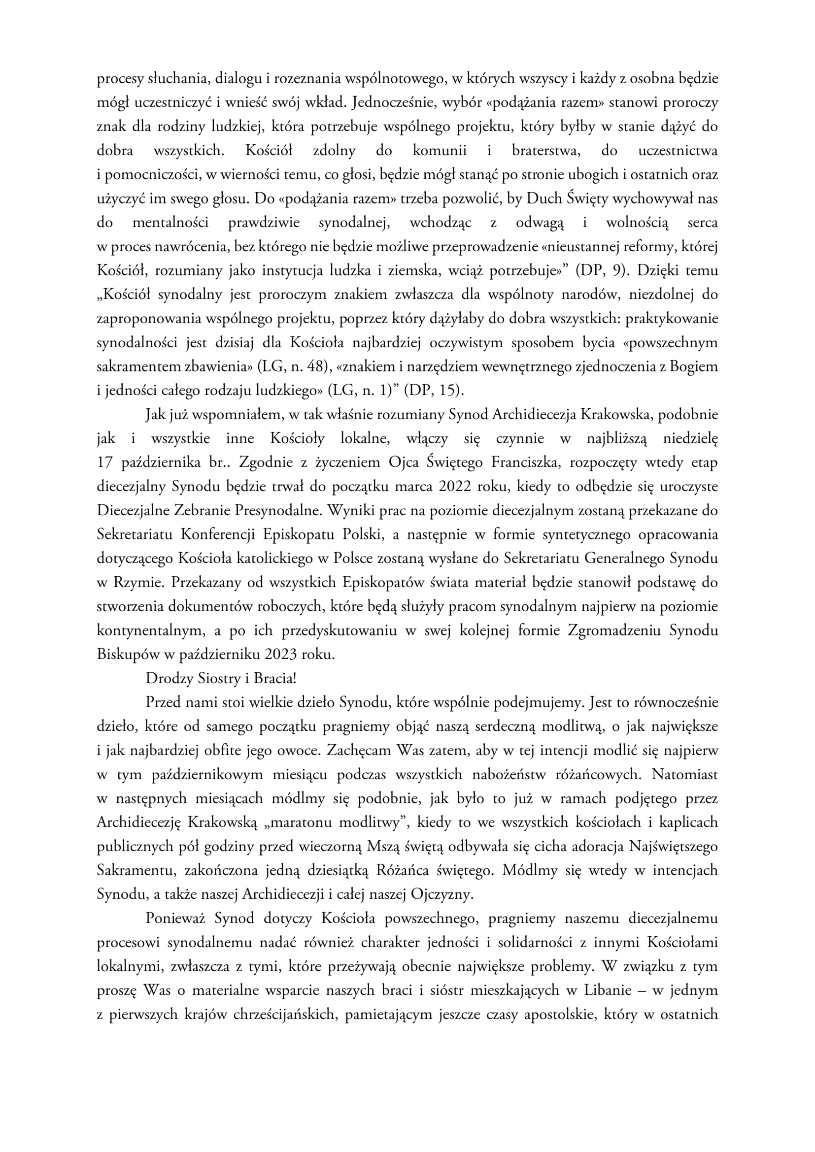 O synodzie 3