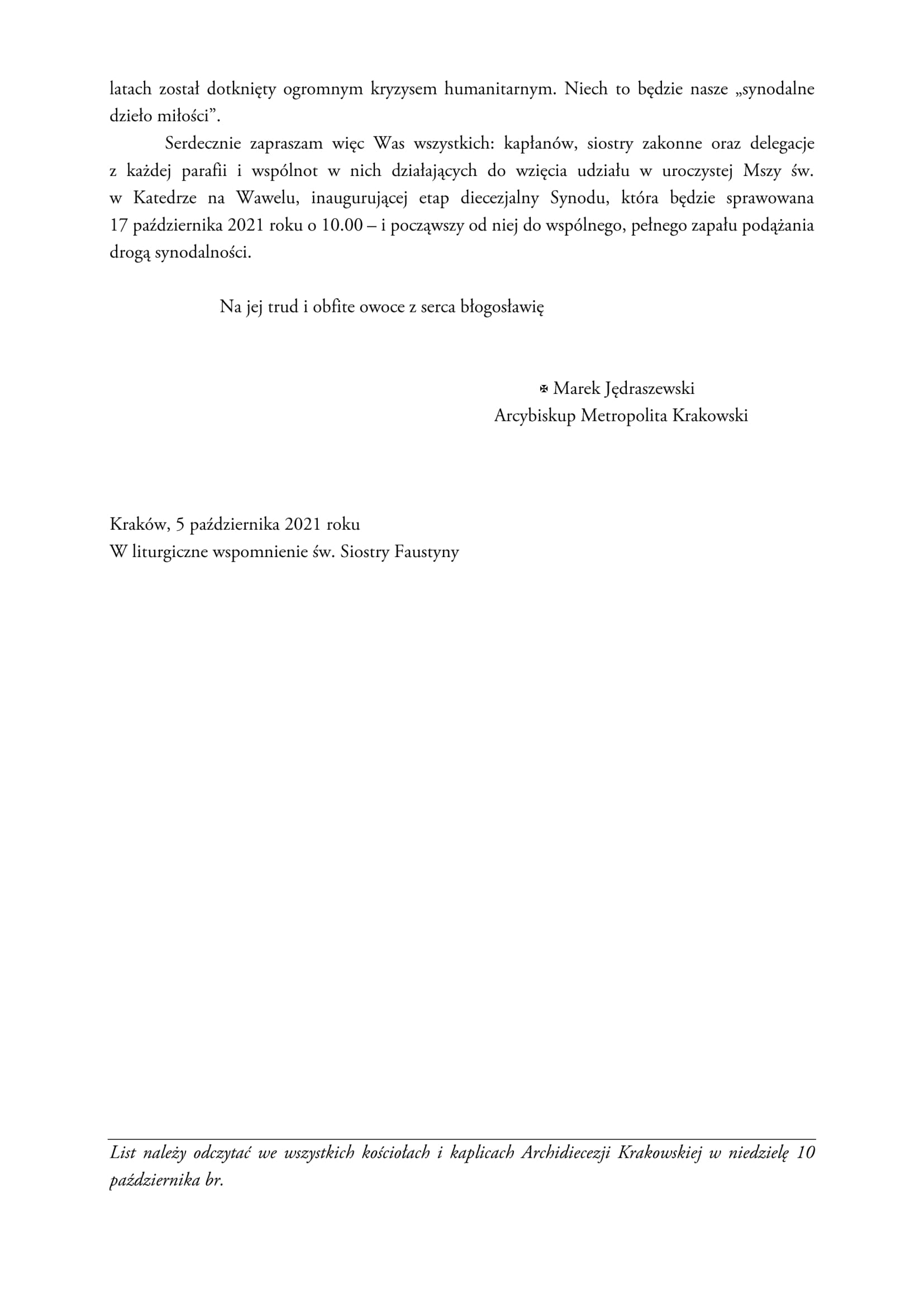 O synodzie 4